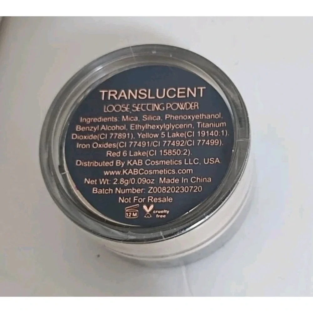 Kab Cosmetics Loose Setting Powder Translucent .09 Oz‎ NEW